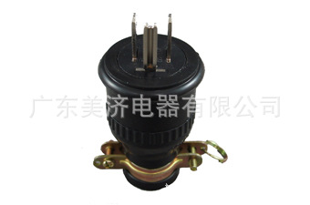 美式 美规 美标 美国 引挂式2极接地型中间橡胶防水插座 LK7004-B