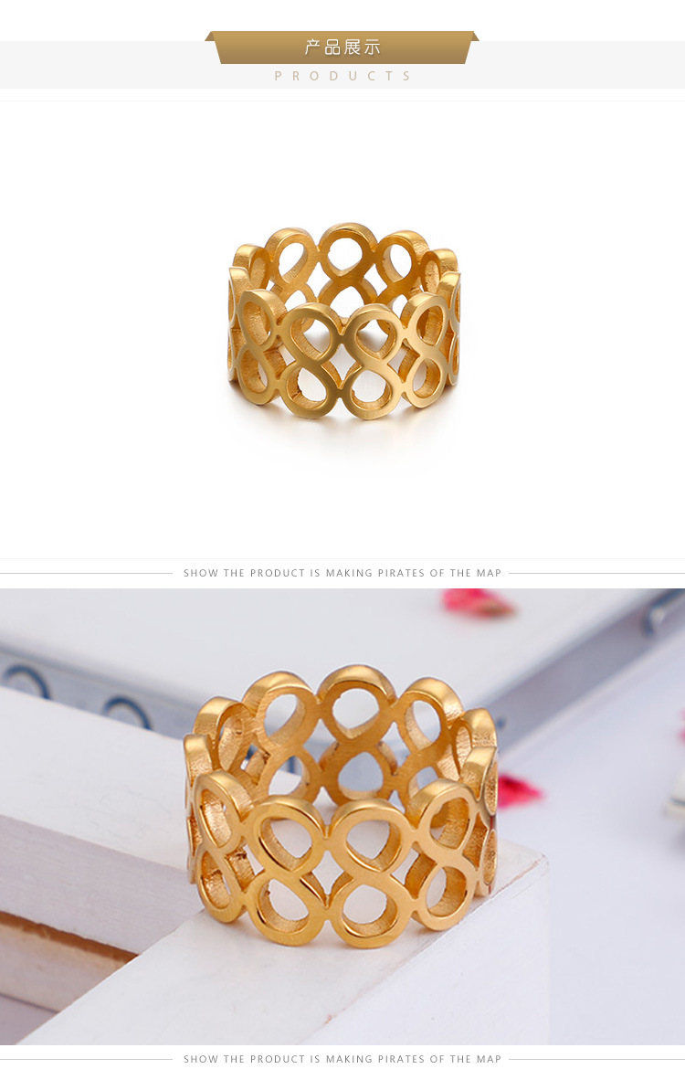 Festival Occasion PVD Coated 18K Gold Plated Letter Titanium Steel Fashion Waterproof Non Tarnish