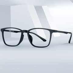 新款純鈦tr方框男近視眼鏡框 超輕彈性漆黑色眼鏡架 HR3067批發