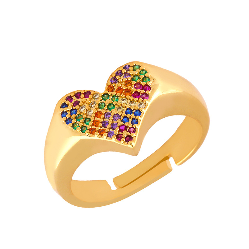 Rings Love Ring Rainbow Jewelry Diamond Ring display picture 3