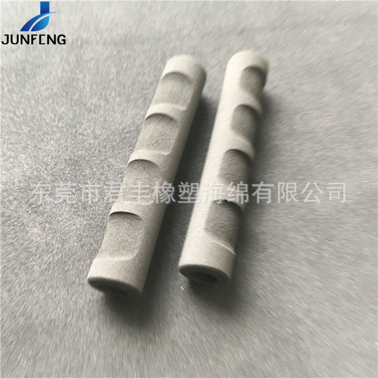 灰色NBR橡塑海绵指纹把套 章鱼三脚架防撞套管波浪eva研磨钻管