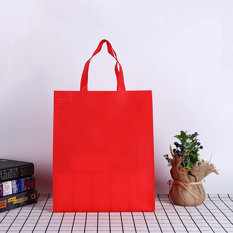 热压无纺布袋子设计logo 超市折叠购物手提袋广告礼品覆膜袋