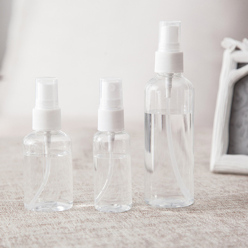 Travel transparent plastic small spray bottle 30ml cosmetic press sub-bottle spray bottle perfume fine mist spray empty bottle