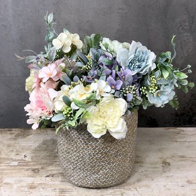 仿真花束北欧精装修饰欧式婚礼活动氛围布置装饰绣球手捧花茶语|ms