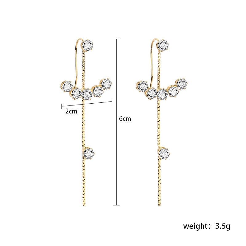 Korean Ornament Fashion Long Earrings Women's Earrings Surrounding Ear Cross-border Hot Stud Earrings display picture 1