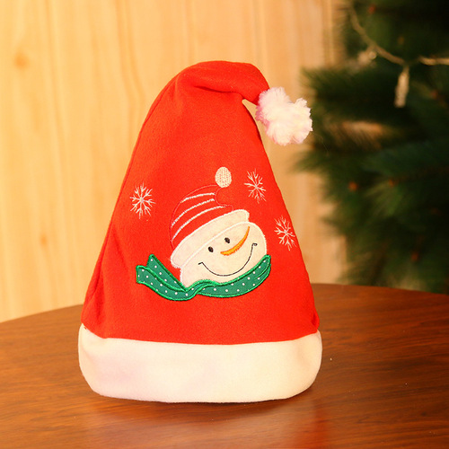 Christmas hat, Christmas decoration, festive attire, party hat, high-end non-woven hat, Santa Claus head cartoon hat
