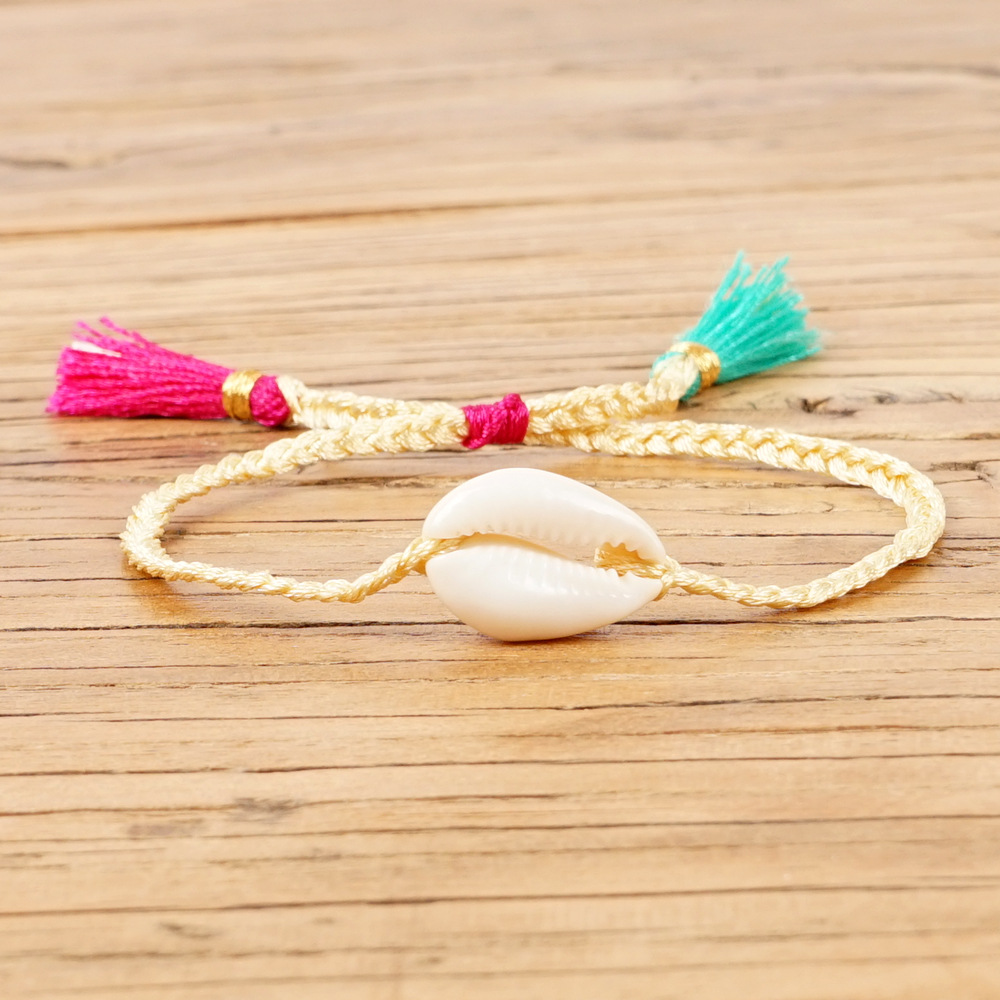 Fashion Tassel Hand-woven Multicolor Shell Bracelet display picture 7