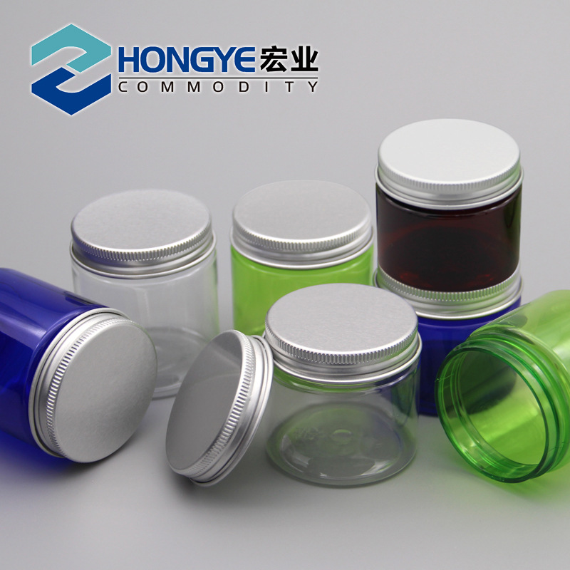 50ml膏霜盒80mlpet广口瓶 塑料罐茶油塑料盒透明糖果盒 密封罐盒