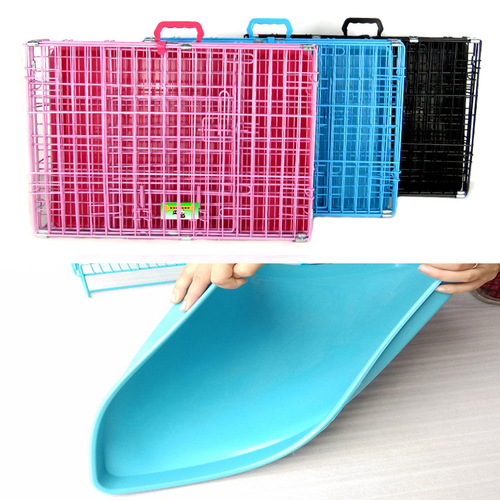 Pet bold dog cage with skylight tray golden retriever teddy dog ​​cage iron cage cat and dog cage rabbit cage folding cage