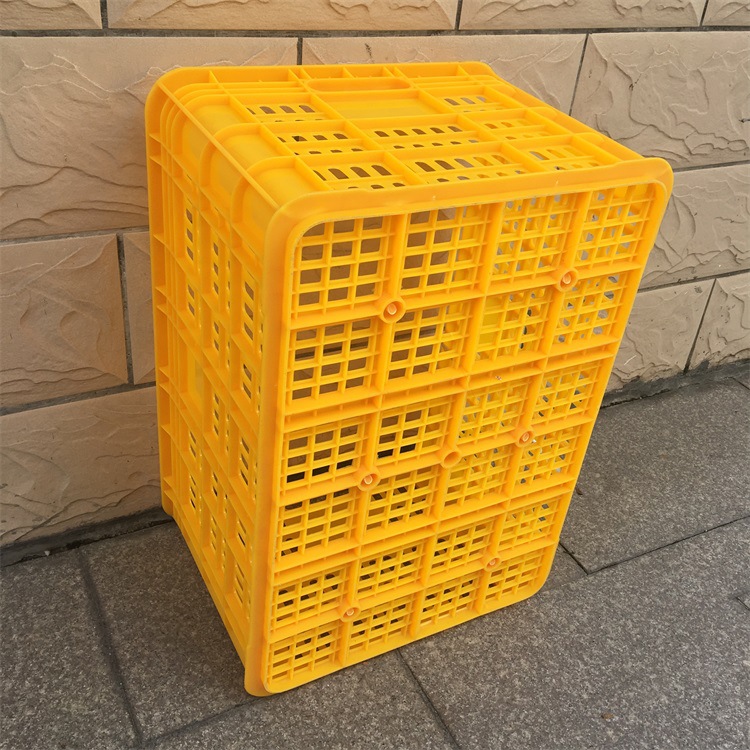 长方形塑料筐加厚水果箩周转筐有孔黄色物流包装周转箱厂家直销