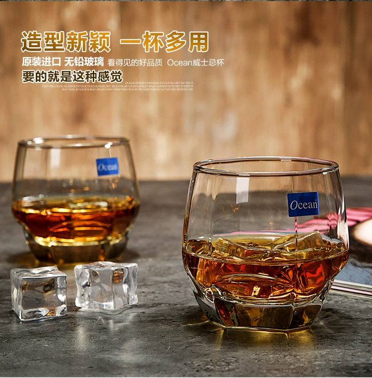 Ocean Transparent glass creative roly-poly doll, dessert tea cup