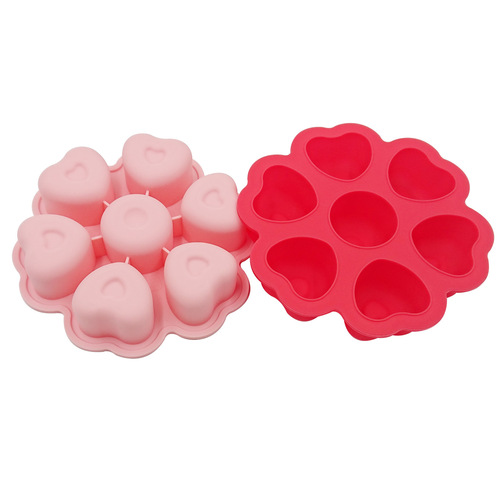 Heart-shaped silicone food supplement box, creative heart-shaped food supplement box, frozen, refrigerated, fresh-made, ice tray, cake mold, food supplement box