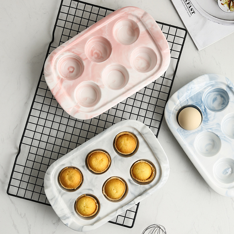 Nórdico marbling bandeja para hornear molde de pastel creativo bandeja para hornear molde de helado bandeja de cerámica molde para hornear