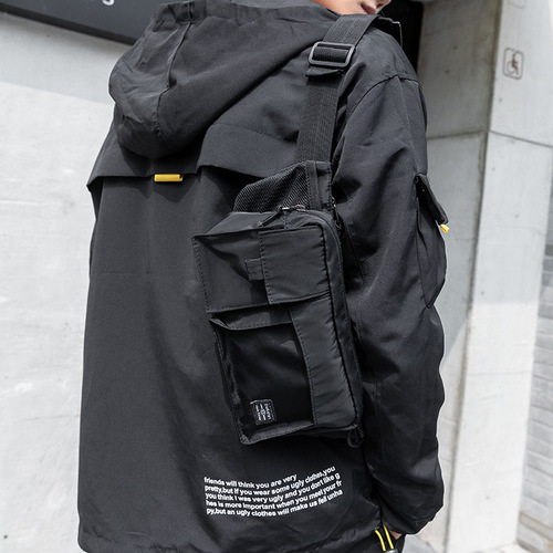 Trendy brand waist bag, crossbody bag, men's chest bag, casual shoulder bag, outdoor sports bag, dead fly bag, mobile phone bag, small bag, shoulder bag