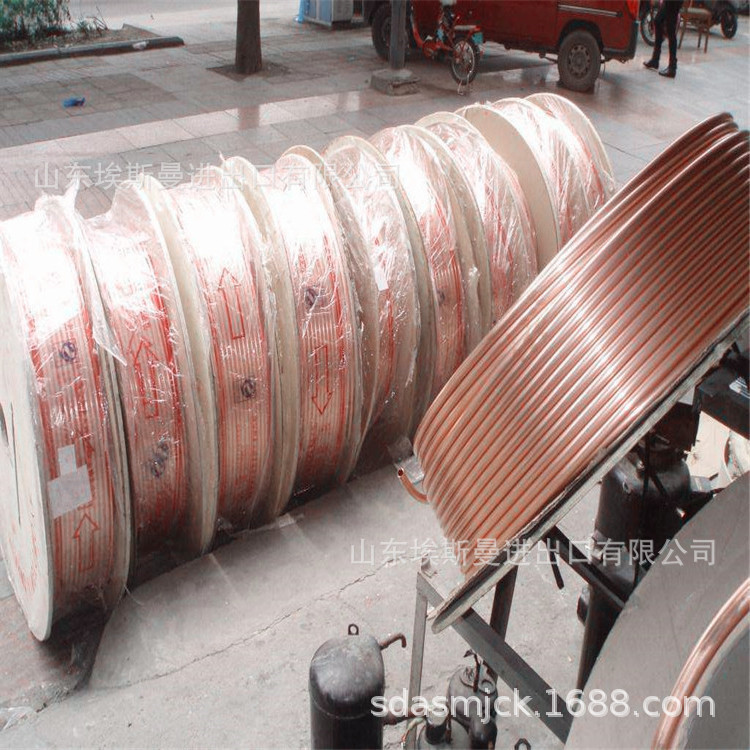 6.35mm*1mm紫铜盘管 小口径铜圆管 英制紫铜管