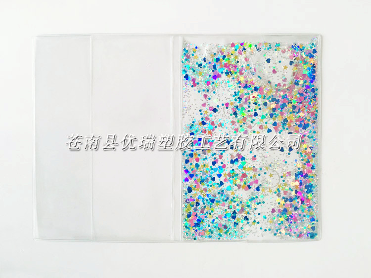 厂家批发塑料PVC入油笔记胶套本 入油流沙手帐本 PVC书皮