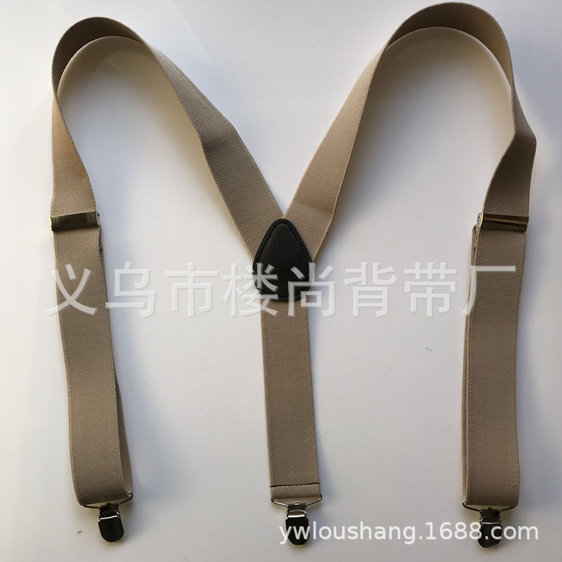 跨境货源 高弹力背带 防滑夹吊裤带Y型纯色3夹成人盒装背带现货-阿里巴巴