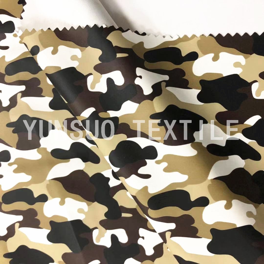 小迷彩 PU雨衣 雾面革印花