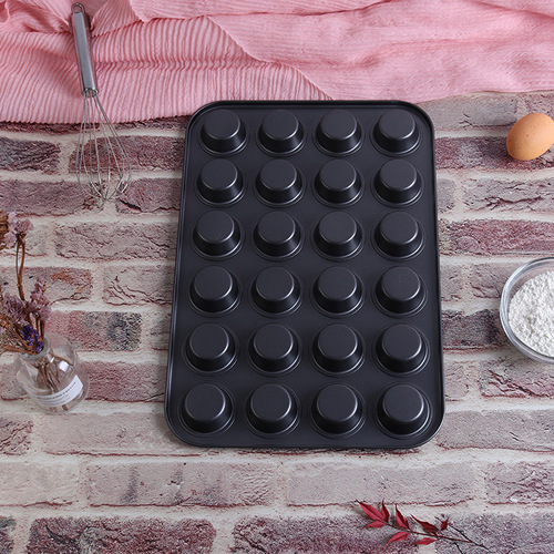 Factory direct sales mini 24-piece non-stick cake mold mini pudding baking pan muffin cup baking mold wholesale