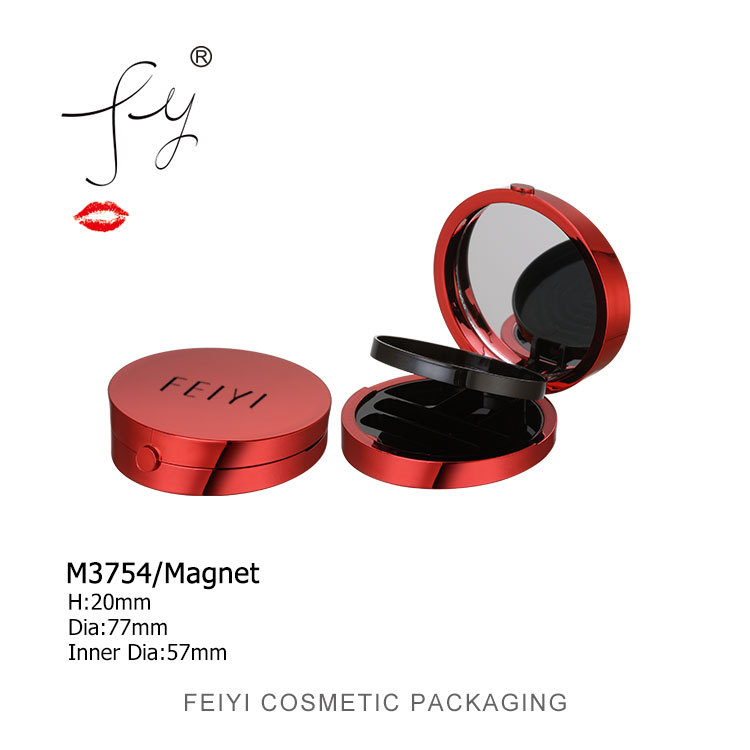 新款彩妆 简易双层可两用带镜子眼影盒腮红盒 带2种刷槽 M3754