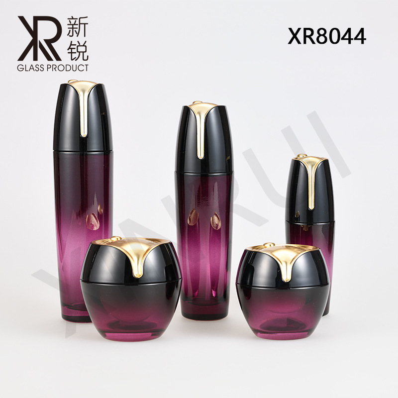 新款高端现货化妆品包材玻璃瓶膏霜精华乳液爽肤内胆水活力荷叶