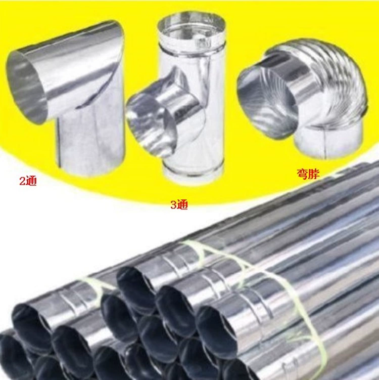 Утолщенная дымовая труба Белая железная листовая плита Дымоход Бытовая Отопительная печь Дымовая труба Плита на дровах Сотовая выхлопная труба угля Дымовая труба