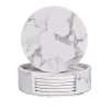 Marble Coaster pu Coaster Two-sided Leatherwear Coaster Bar Coasters Solid Leatherwear Coaster