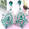 Crystal earings, earrings, retro fashionable jewelry, European style