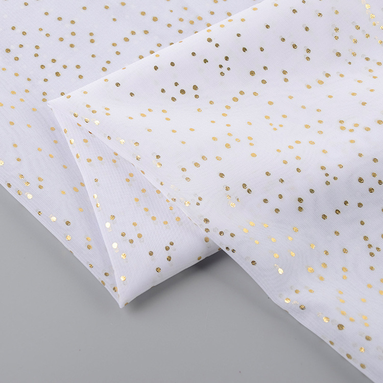 2019 nuevo chiffon 100D blanco estampado tela de punto primavera-verano vestido vestido de mujer tela de teatro
