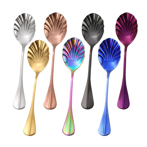 Stainless steel creative colorful champion shell scoop ice cream scoop ice cream scoop ice cream scoop stirring coffee scoop