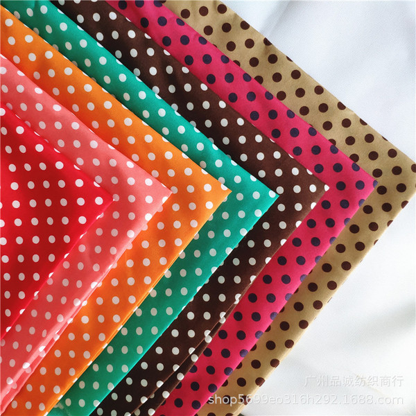 Polyester wave dot printed cloth peach skin velvet 0.6 dot printed…