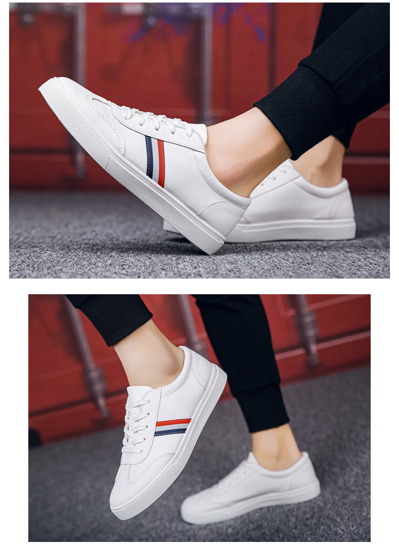 Baskets décontractées blanches homme chaussures basses tendance_voghion.com
