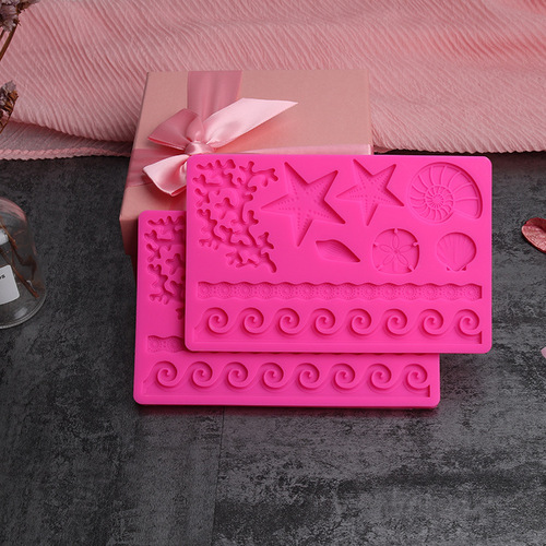 Cake decoration tools chocolate silicone mold 3D printing mold baking ocean fondant mold