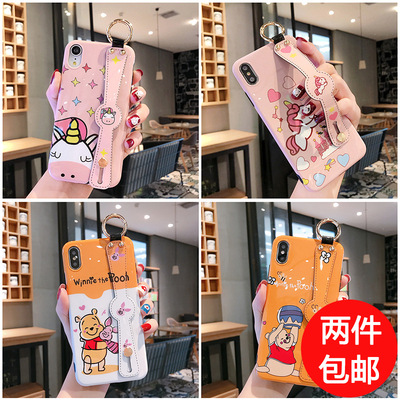 Explosive money Mobile phone shell apply Apple iphone Cartoon x Wristband xs originality max coat apply Huawei oppo