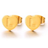 Trend universal golden earrings with letters, European style, English, wholesale