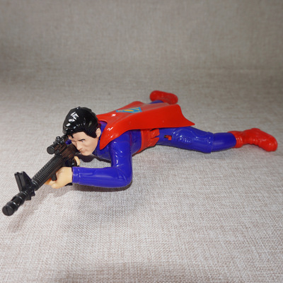 Electric superman U.S.A hero lighting Gunfire Electric crawl Rivers and lakes Stall Toys