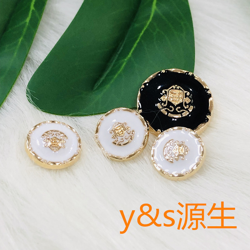 ys Metal Clothing Accessories Direct Selling White Oil Embossed Lace Rose Gold Button Shirt Knitted Fashion Decorative Button ys Metal Clothing Accessories Direct Selling White Oil Embossed Lace Rose Gold Button Shirt Knitted Fashion Decorative Button