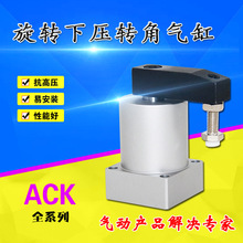 ACK25/32/40/50/63-90L/R左右旋转气动旋转夹紧下压90度转角气缸