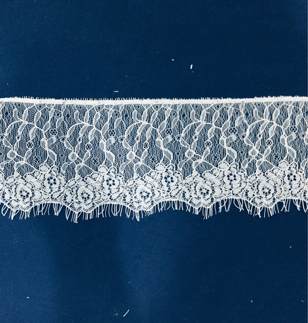 尼龙睫毛蕾丝花边无弹锦纶加骨线10cm服装服饰手工diy辅料宽条码