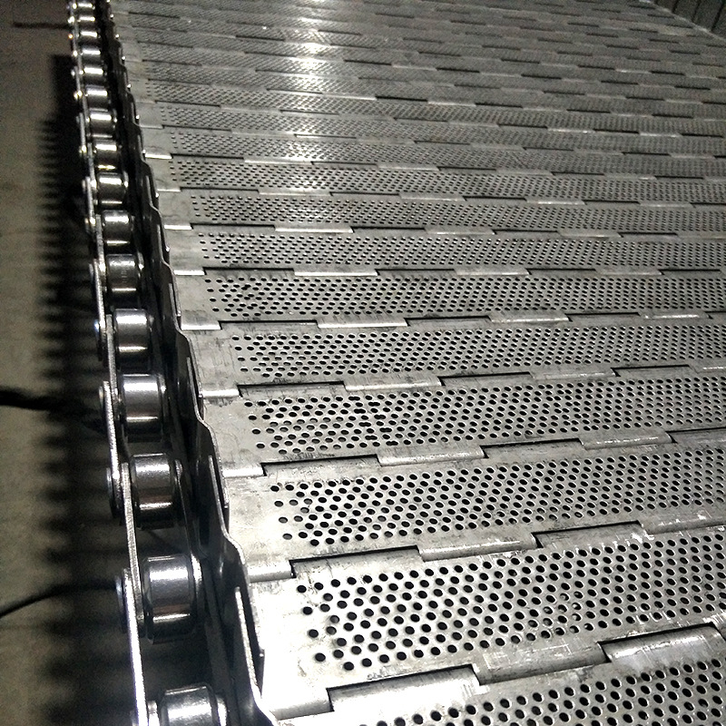 现货不锈钢耐高温冲孔传送链板 烘干机专用非标定制冲孔链板