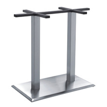 现代简约201不锈钢桌脚 长方形双柱台脚 西餐厅桌腿 [SP-STL059]