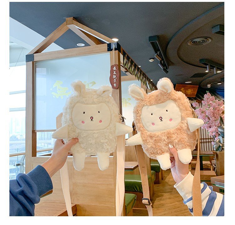 Teddy Soft Cute Little Sheep Shoulder Bag Cute Cartoon Girl Mobile Phone Bag display picture 46