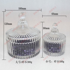 Runyangshi Natural Crystal Gravel Demagnetizing Bowl Box Purifying Bracelet Jade & Crystal Elf Jewelry Box Glass Bowl