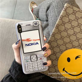 复古个性恶搞苹果xs/max/xr手机壳iPhone7/8plus男女6s软壳保护套