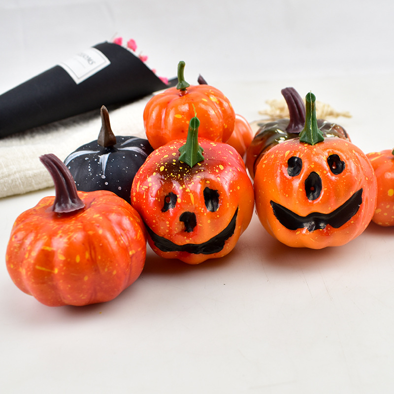 仿真小南瓜萬聖節包裝南瓜花束配件裝飾