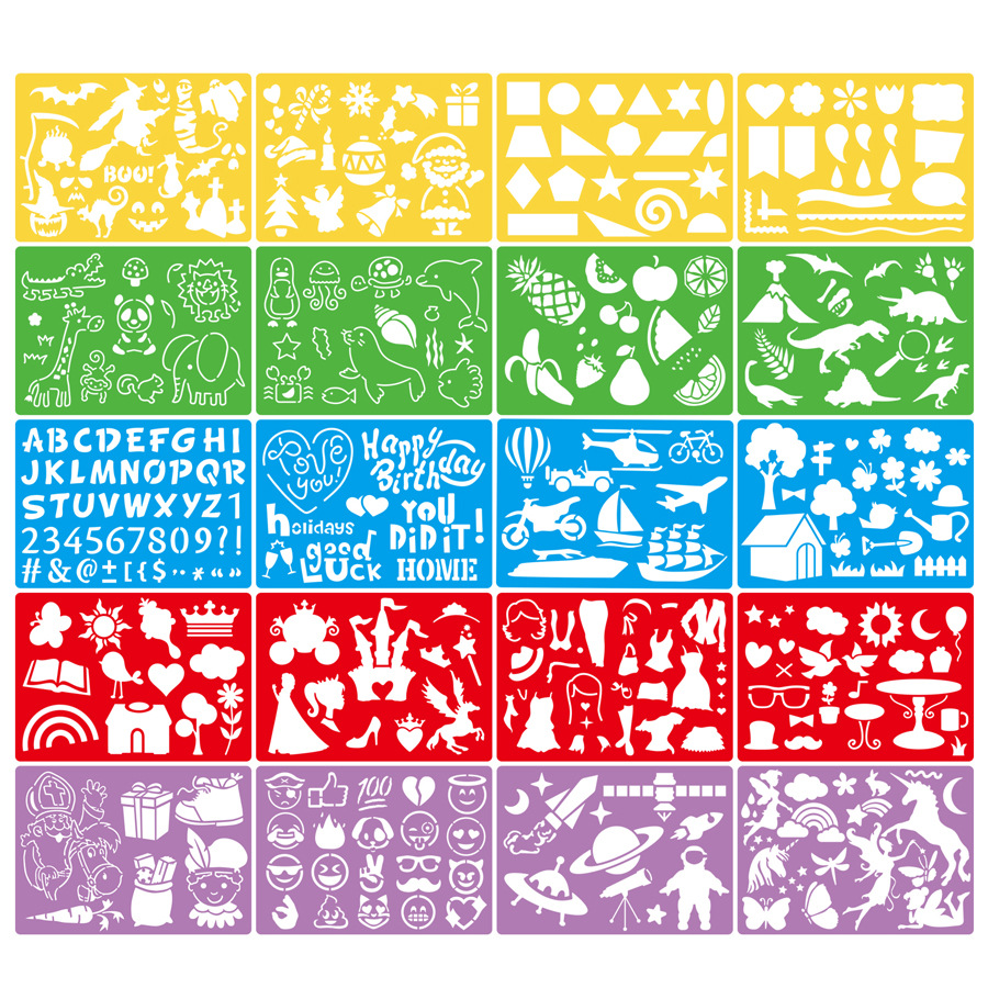 new pattern Amazon children painting Template colour Alphanumeric Template Christmas Halloween Template