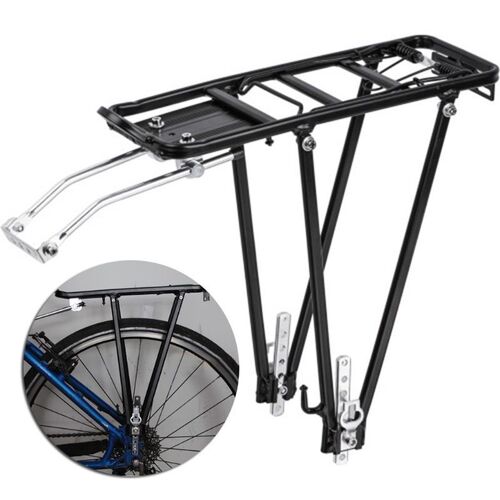 Mountain bike aluminum alloy V brake/disc brake rear rack luggage rack can carry people rear clothes rack riding supplies
