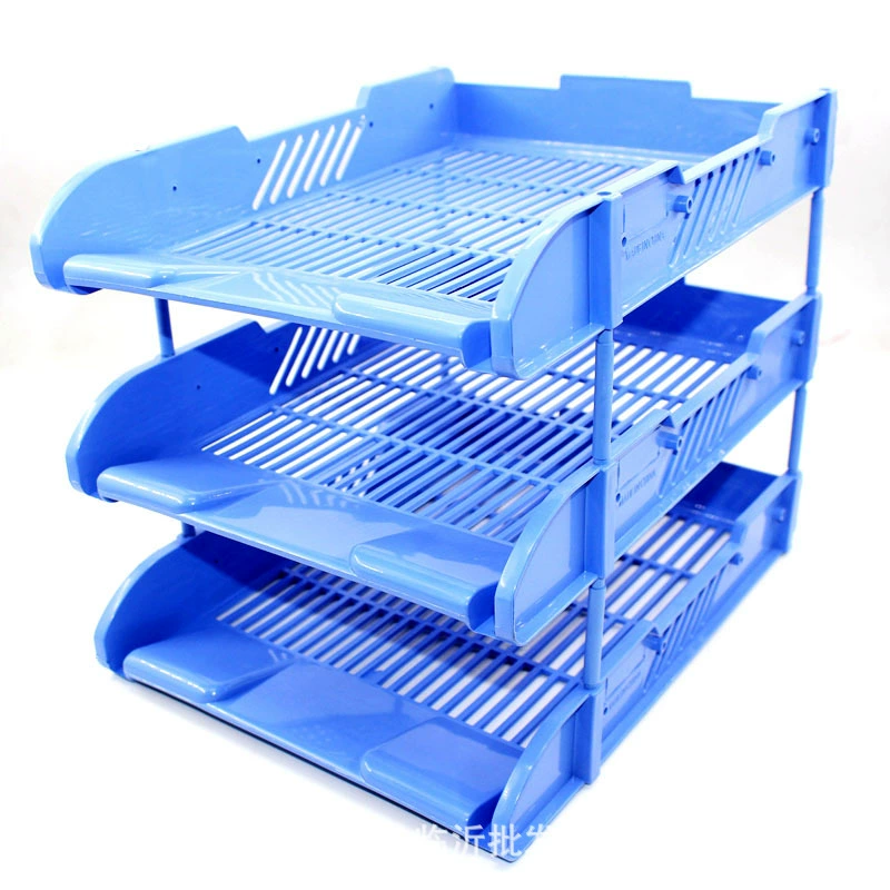 Органайзер для документов Aoyu, 3-слойный пластиковый горизонтальный лоток для файлов, коробка для хранения документов, офисный лоток для файлов, модель 303