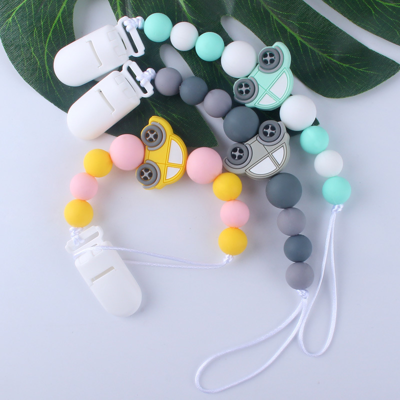 DIY bebé chupete cadena coche de silicona chupete cuerda Amazon mordedor anti-gota Cadena de comercio exterior Nuevo