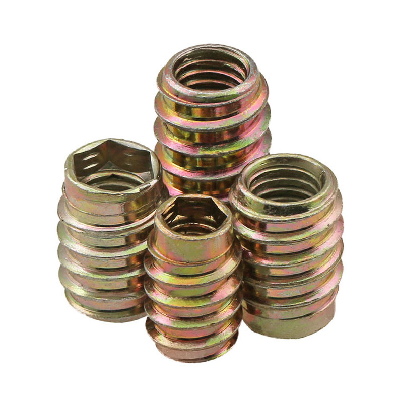 内外牙螺母 内六角无介家具实木连接螺母 直通预埋螺母M6 M8 M10